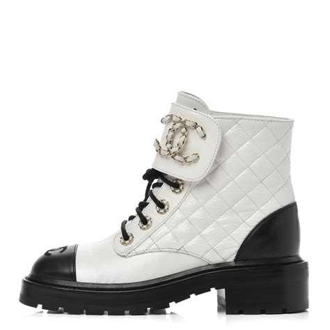 chanel black and white look|black and White Chanel boots.